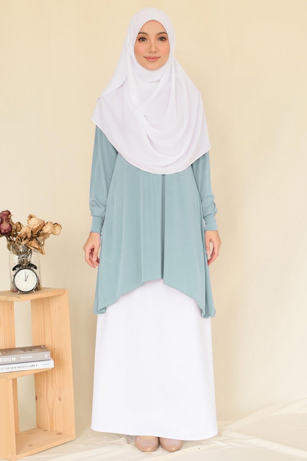 Noura Blouse - Soft Ocean